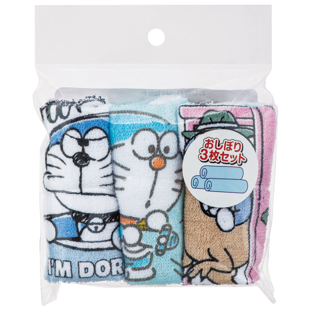 Towels, 3 pieces, set, OAC1T, Skater, 23rd year, Doraemon, Doraemon, Boys, Girls, Boys, Girls, [Outing, Outings, Lunch, Goods, Hand-wiping, Hygiene, Sports Day, Excursion, Cute, Character