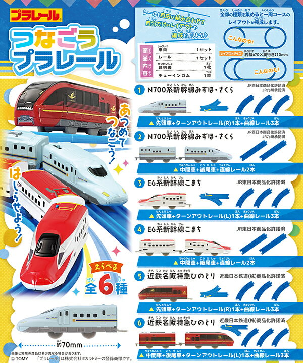 F-Toys Tsunago Plarail Gum 10 pieces No version specified { Candy toys Boys Prize Promotional Present Bonus Children's Association Neighborhood Association Candy Sweets Train Shinkansen Komachi Mizuho Sakura Hinotori E6 series N7