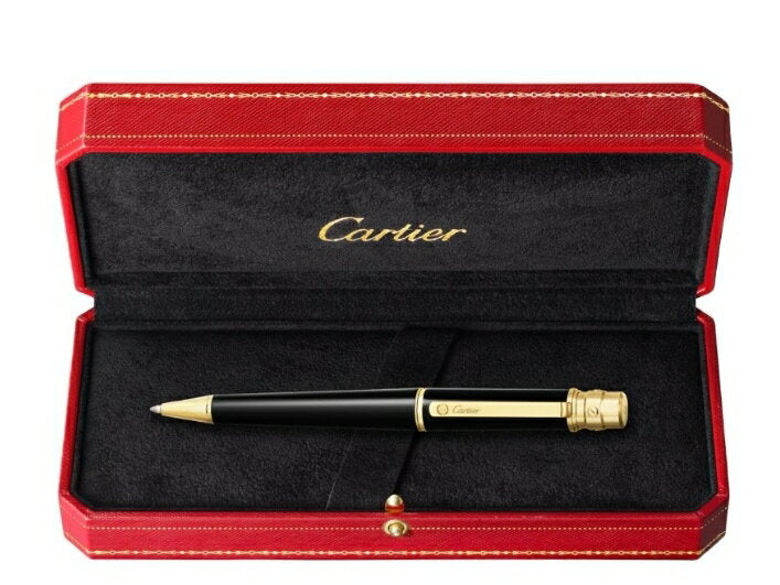 CARTIER OP000131 (372)SANTOS DE CARTIERBALLPOINT PEN Santos de Cartier Ballpoint pen LM Composite Gold Finish Black x Silver x Gold