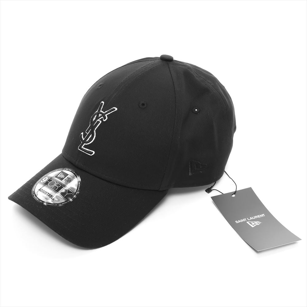 [New box included] New Era YSL MONOGRAM CAP Saint Laurent ID 687687YCL361000 Monogram Cap Black Brand Cap High