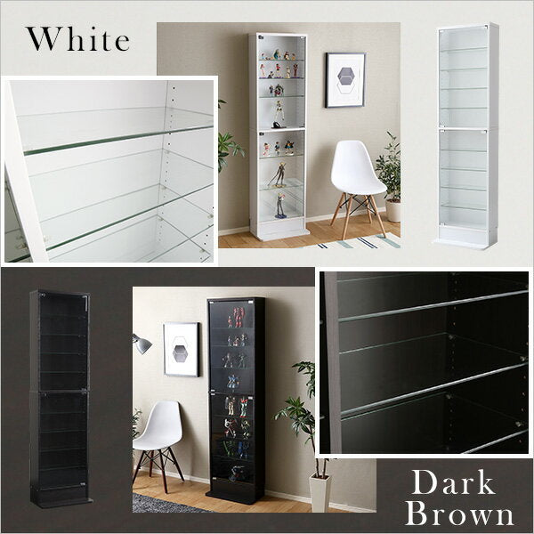 Collection case [Main body + LED light included/High type, depth 19cm, width 48.5cm] Collection rack Collection board Figure Case Shelf Display rack Glass shelf Wall storage Large pal