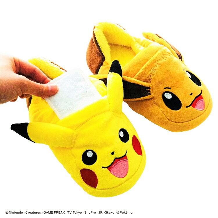 Warm Kunjac Plush Slippers Pokemon Pikachu Eevee Morpeko Poccchana Mijumaru Free Shipping Coiler with Pocket Pokemon Warmer Marshmallow Pop �