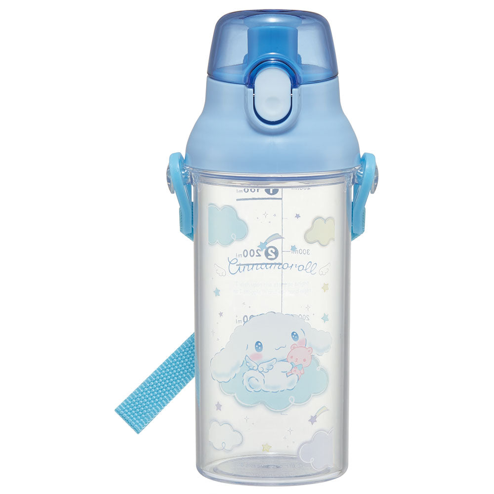 [3.º al 11.º, 20x puntos] Botella de agua con marcador de bebida de 480 ml Botella de agua Direct Drinking Hydration Memory Clear Transparent Skater skater PSB5TRC Cinnamoroll Cinnamon Starry Sky Sanrio Girls Girls [Apto para lavavajillas Direct