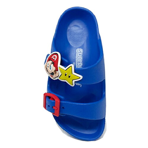 JP [Sandalias con cinturón SUPER MARIO, patrón de Mario, BL, 18~22cm] Niños, sandalias, zapatos, zapatos, niños, jardín de infantes, estudiantes de escuela primaria, sandalias de playa, artículos de personajes, artículos, zapatos, zapatillas