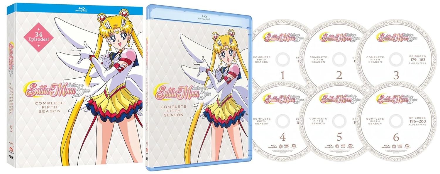 Sailor Moon Sailor Stars (5ª temporada) Caja con los 34 episodios en Blu-ray [Blu-ray]