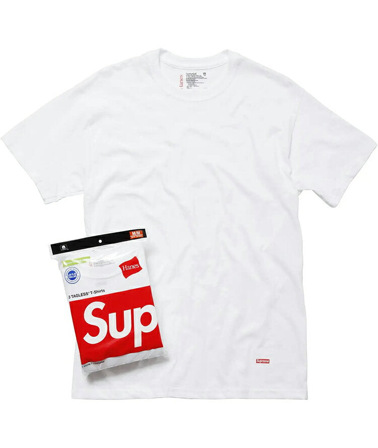 SUPREME/Hanes Tagless Tees (3Pack) Supreme x Hainz T-shirt 3 pieces, 2 colors