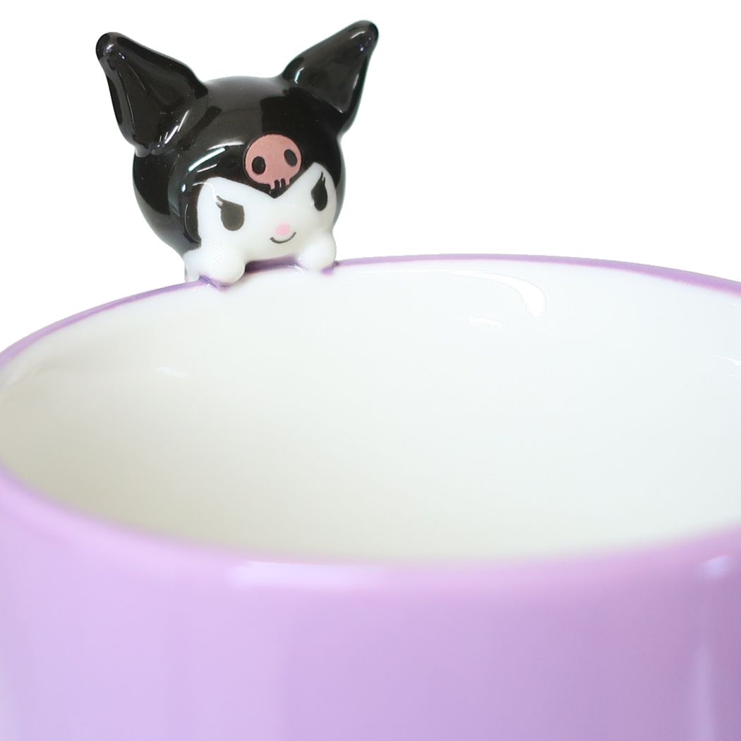 Kuromi Mug with Nokkari Figure Sanrio Sun Art Gift Present Tableware Character Goods Cinema Collection