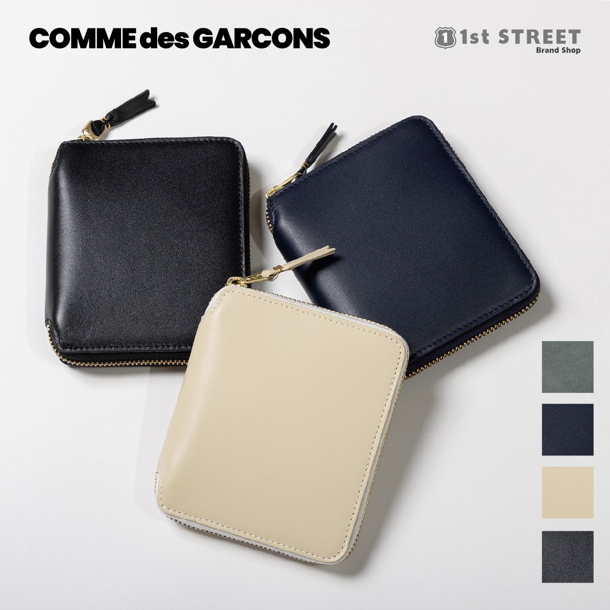 Cartera COMME des GARCONS para mujer Cartera para hombre Cartera pequeña con cremallera Monedero sencillo SA2100 CUERO CLÁSICO [RSL]