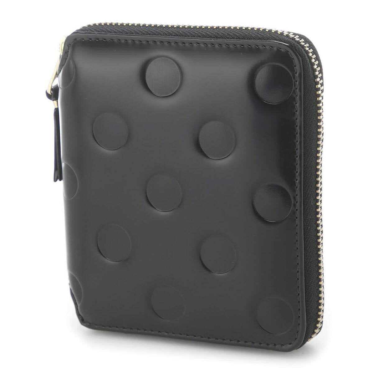 [3/1 only! 1/2 chances of winning! MAX 100% POINT BACK! *Entry required] COMME des GARCONS bi-fold wallet with coin purse, black, men's and women's sa2100ne black POLKA DOTS EMBOSSED [Free return shipping]