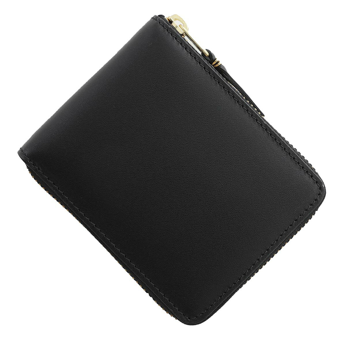 Cartera COMME des GARCONS de dos pliegues con monedero negro para hombre y mujer sa7100 CARTERA CLÁSICA DE PIEL [Envío de devolución gratuito] [2025SS]