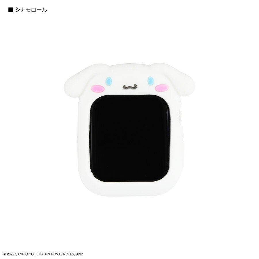 [Oficial] Funda de silicona compatible con Apple Watch 41 de 40 mm con personajes de Sanrio Cinnamoroll Cinnamon, funda protectora para reloj inteligente con mascota, color blanco, regalo blanco