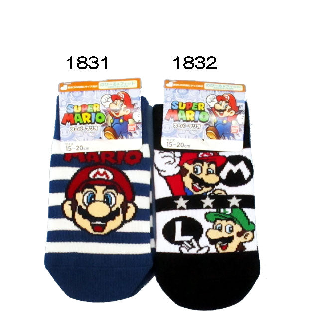 Kids/Boys/Children★Super Mario Socks/Character Socks/Socks/Sneaker Length◇Bandai◇