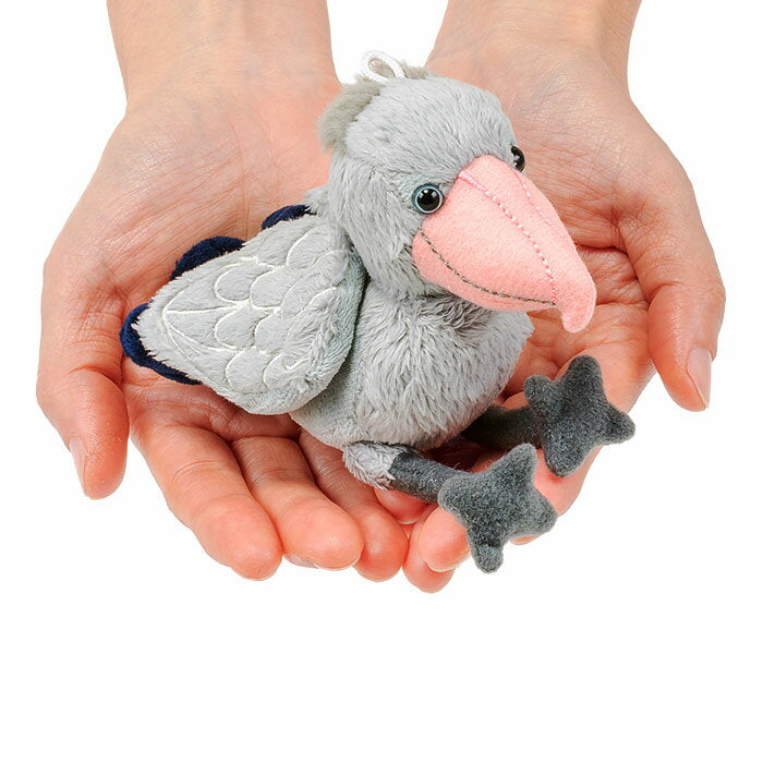 Shoebillova stuffed animal mascot real bird mascot with chain