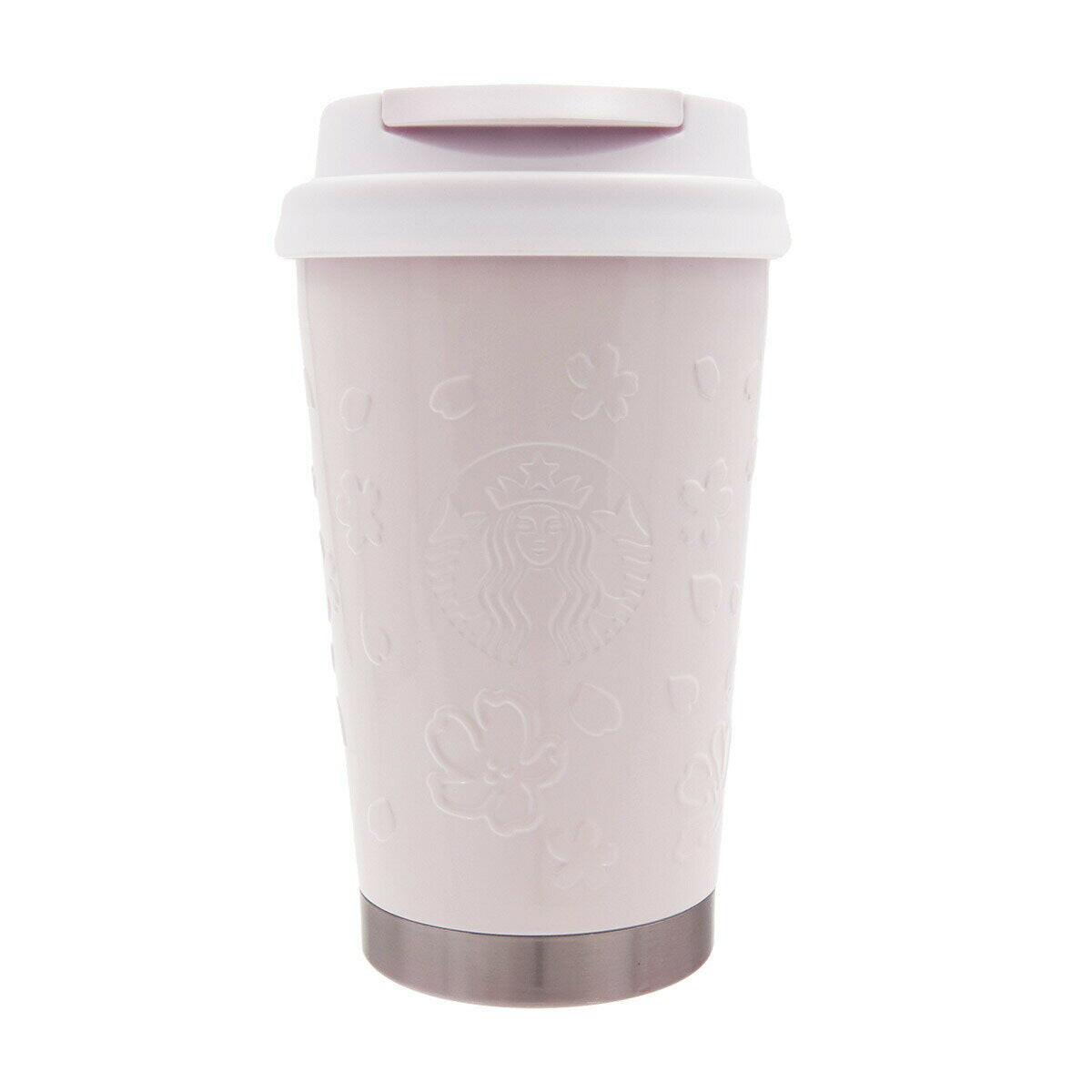 Vaso Starbucks Sakura SAKURA 2024 Acero inoxidable TOGO Logotipo Starbucks en relieve 355 ml Marca Botella de agua Regalo Celebración Graduación Aniversario Regalo genuino Regalo de cumpleaños Día de San Valentín Blanco