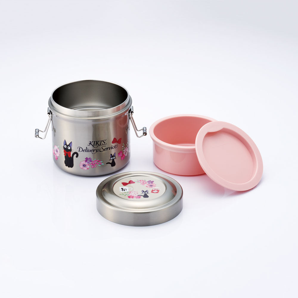 [14th to 16th P10 times] Antibacterial Vacuum Heat-intaining Lunch Box Total Capacity 600ml Heat-intaining Lunch Jar Lightweight Lunch Jar Skater STLB1AG Kiki's Delivery Service Gigi Studio Ghibli Women [Stainless Steel Lunch Box �