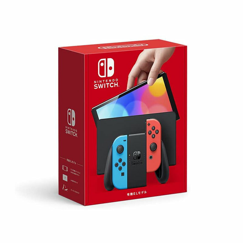 ●[Usado] [Modelo EL orgánico] Nintendo Switch JOY-CON (L) Cuerpo azul neón/(R) Cuerpo rojo neón