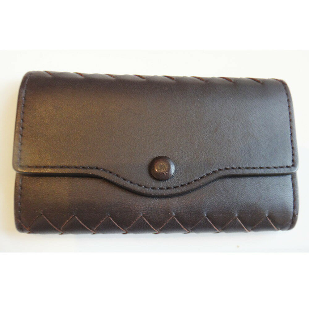 Super beautiful condition BOTTEGA VENETA 6-row key case dark brown used t1002484