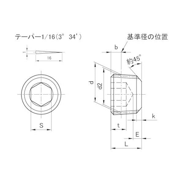 TRUSCO Taper Plug Sinking Uniqlo PT1/4 80 pieces S074-0104 1 piece