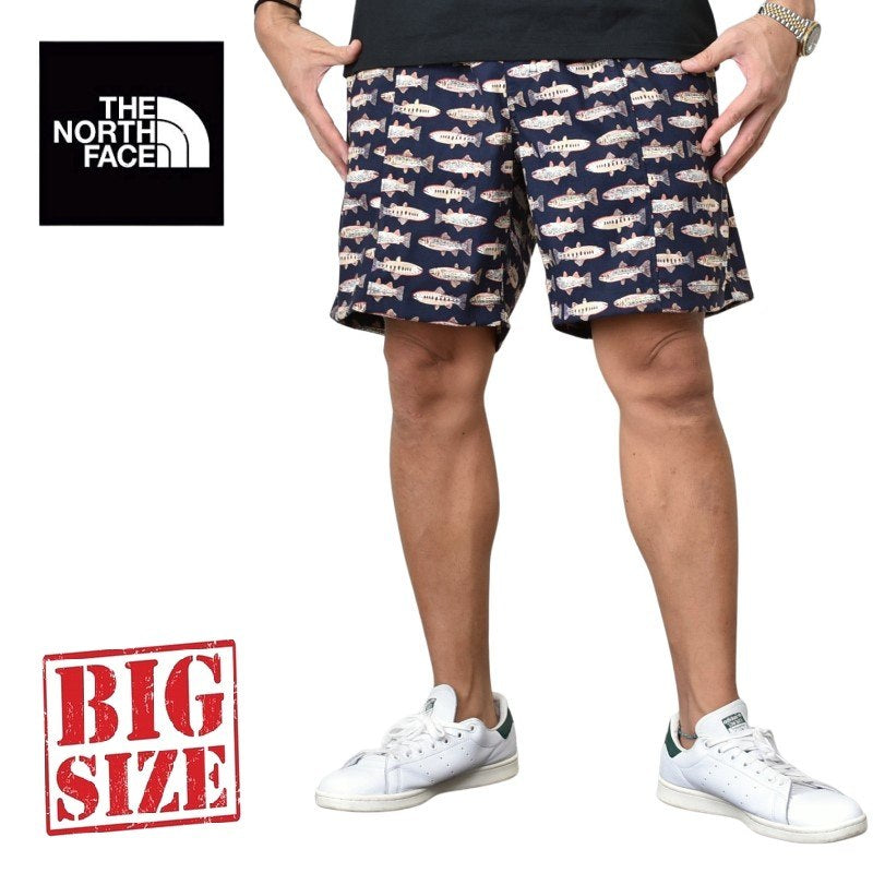 North Face Large Size Men's Shorts Half Pants Shorts Harpan Printed Class V Pull On Short Fishing Fly Fishing Trout Trout Trout XL XXL USA Model THE NORTH FACE