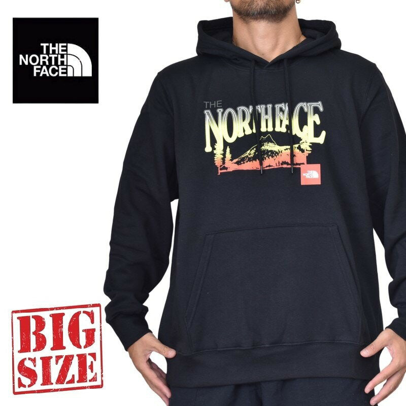 North Face Large Size Men's Pullover Hoodie Fleece Lined Sweatshirt Hoodie Black Places We Love Hoodie XL XXL XXXL USA Model THE NORTH FACE