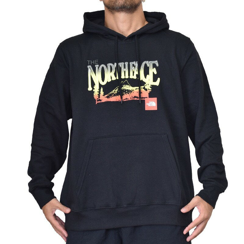 North Face Large Size Men's Pullover Hoodie Fleece Lined Sweatshirt Hoodie Black Places We Love Hoodie XL XXL XXXL USA Model THE NORTH FACE