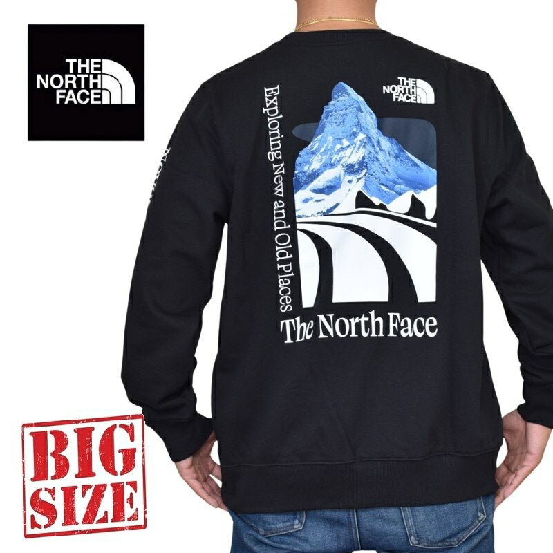 Large size Men's North Face Crew Neck Sweatshirt Sweatshirt USA Model THE NORTH FACE PLACES WE LOVE CREW XL XXL XXXL