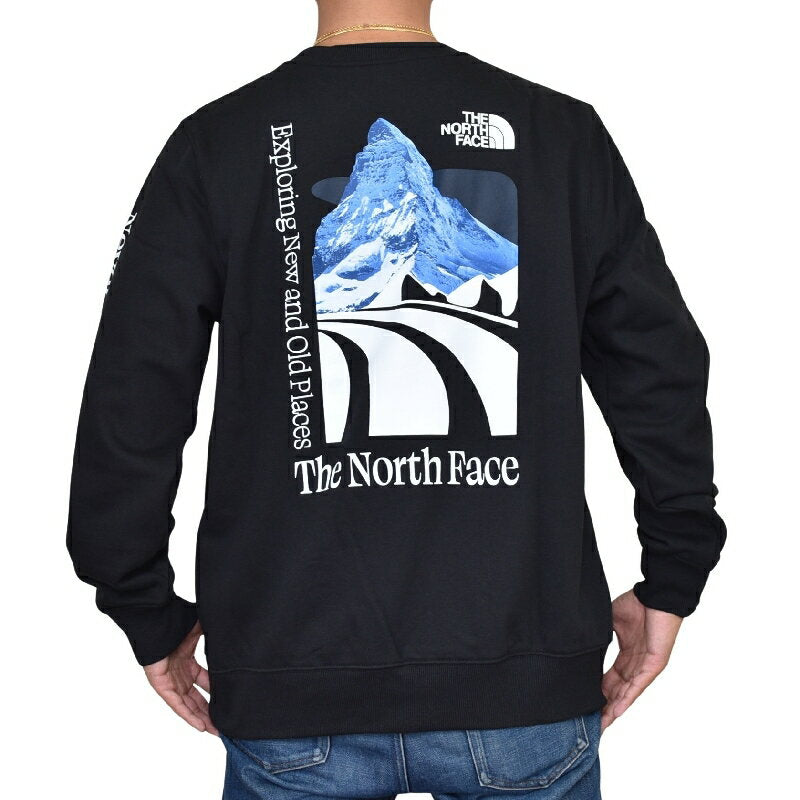 Large size Men's North Face Crew Neck Sweatshirt Sweatshirt USA Model THE NORTH FACE PLACES WE LOVE CREW XL XXL XXXL