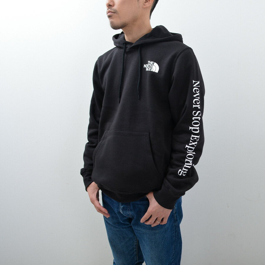 [Up to 2000 yen off with coupon Super Sale] The North Face Men's Hoodie Back Print THE NORTH FACE Pullover Sleeve Logo Fleece-lined Hoodie Women's NF0A811R