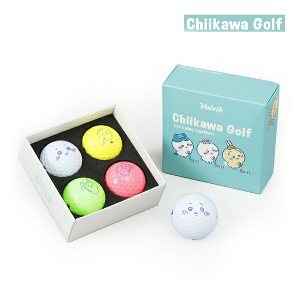 Chiikawa Golf Balls, 4 x 4 pieces, CKG007 Chiikawa Hachiware Rabbit Chiikawa Golf Ball 24ET