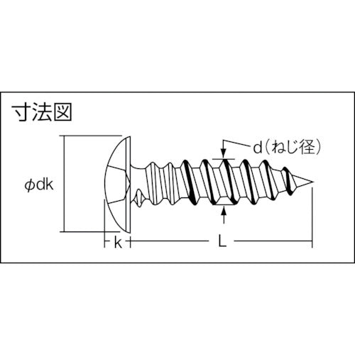 TRUSCO Truss Head Tapping Screw Type 1 A Uniqlo M5 x 16 80 Pieces (1Pk) Part Number: B42-0516