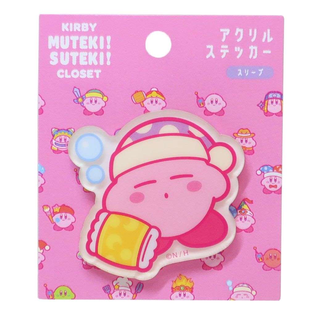 Kirby of the Stars Die Cut Sticker MUTEKI! SUTEKI! CLOSET Acrylic Sticker Sleep Tees Factory Deco Sticker Character Goods Mail-Can be Cinema Collection