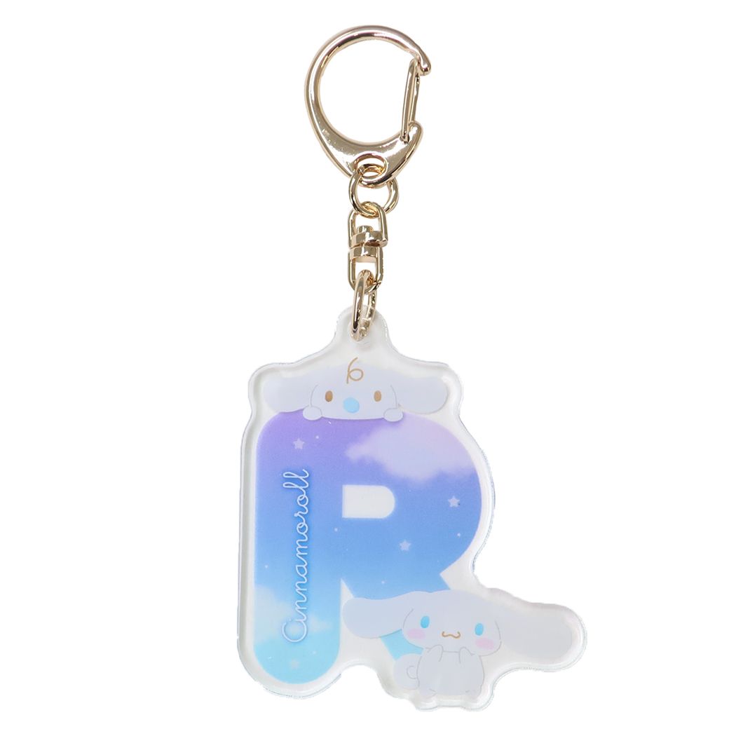 Cinnamoroll Keyring Initial Keychain R Sanrio Tees Factory Petit Gift Character Goods Mail-order Cinema Collection