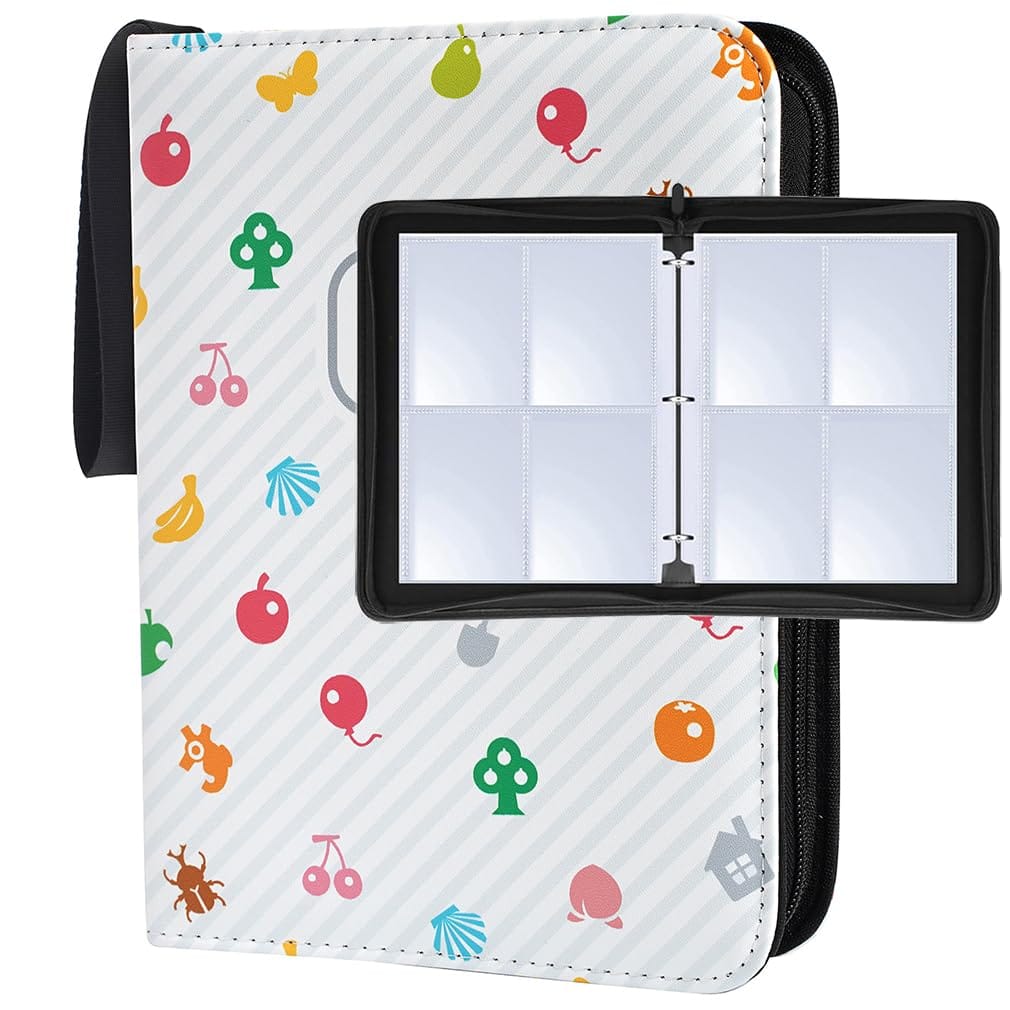 Leatherette Trading Card Binder Album Holder Page Folder Protector for Animal Crossing: News Amiibo Card