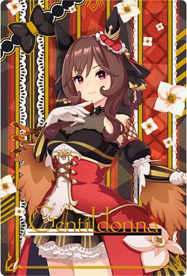 [[Foil stamping specification] W8-04 Gentildonna (Character card <Currency uniform>)] Uma Musume Pretty Derby Twin Wafers 8th Race