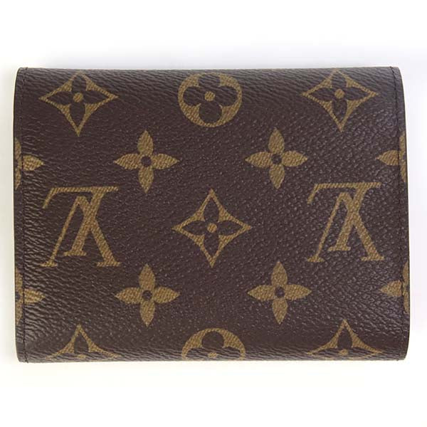 [Free official paper bag] [Name engraving] Louis Vuitton Tri-fold Wallet Mini Wallet Women's Compact Micro Wallet Portefeuille Victorine Monogram Rose Ballerine M62360 LOUIS VUITTON