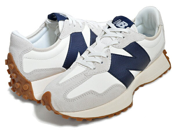 NEW BALANCE WS327KB width B white navy New Balance Women's 327 Women's Sneakers White Navy