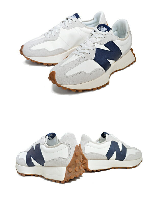 NEW BALANCE WS327KB width B white navy New Balance Women's 327 Women's Sneakers White Navy