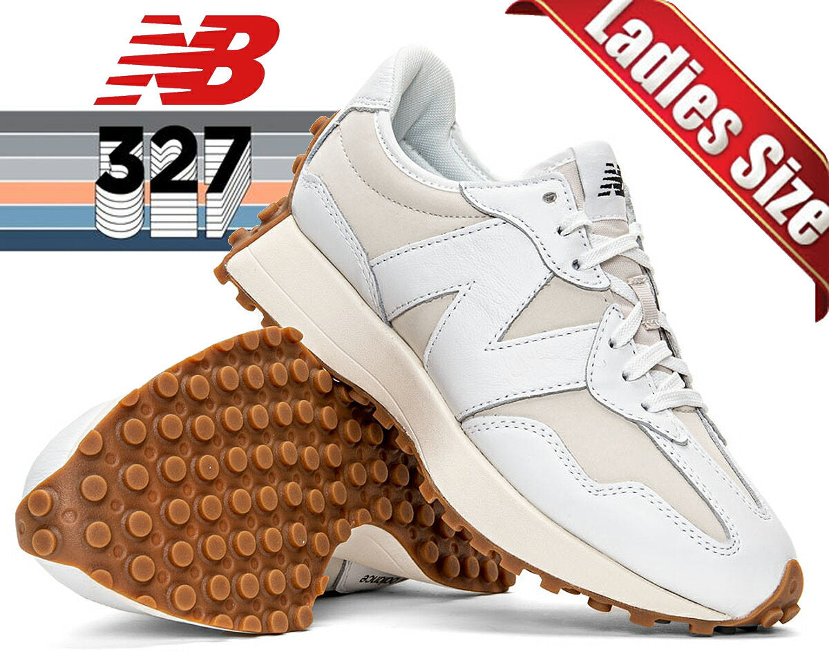 ¡¡Grandes cupones de descuento disponibles!! [Envío gratis New Balance 327 para mujer] NEW BALANCE WS327LA ancho B Zapatillas de mujer Blanco Crema Unisex