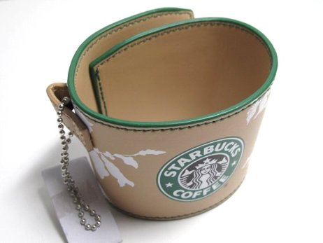 Taza de café con funda de Starbucks