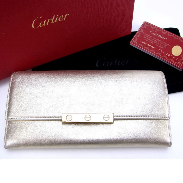 [Spring Sale] Cartier Long Wallet Love Series Gold Cartier Long Wallet Storage Wallet Unisex Accessories [Cartier] T10692 [Used]