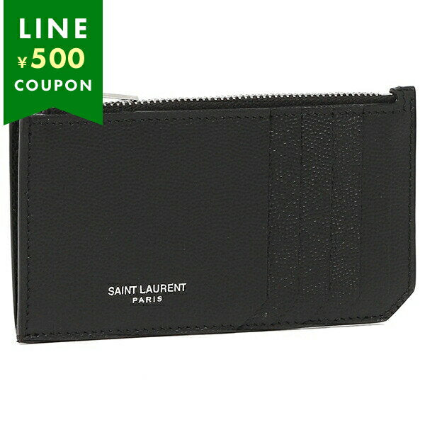 Saint Laurent Paris Card Case Fragment Case Black Men's Women's SAINT LAURENT PARIS 609362 BTY0N 1000