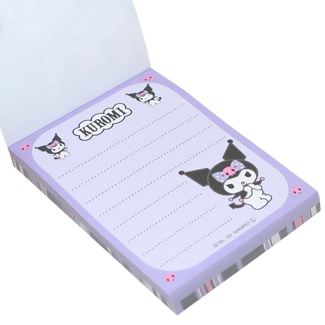 Bloc de notas Kuromi Mini Mini Memo KU Nueva escuela Sanrio Yamano Industria del papel Nueva escuela Preparación Papelería Lindo Personaje Productos Correo-Puede ser Colección de cine