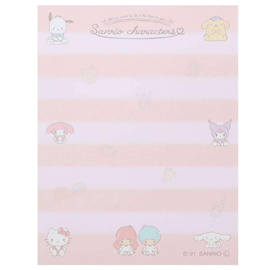 Sanrio Characters Notepad Mini Mini Memo Sanrio Mix MX Pay attention to it! Kyun New School Sanrio Yamano Paper Industry New Semester Preparation Stationery Cute Character Goods Mail-Can be Cinema Collection