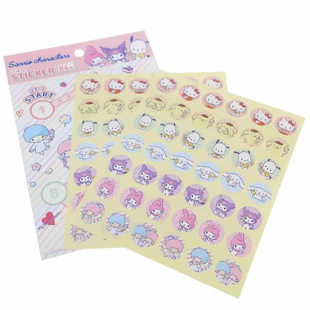 Sanrio Characters Well-made Sticker Reward Sticker Mix Sanrio Yamano Paper Industry Present Character Goods Mail-Can be Cinema Collection Boys Girls Gift