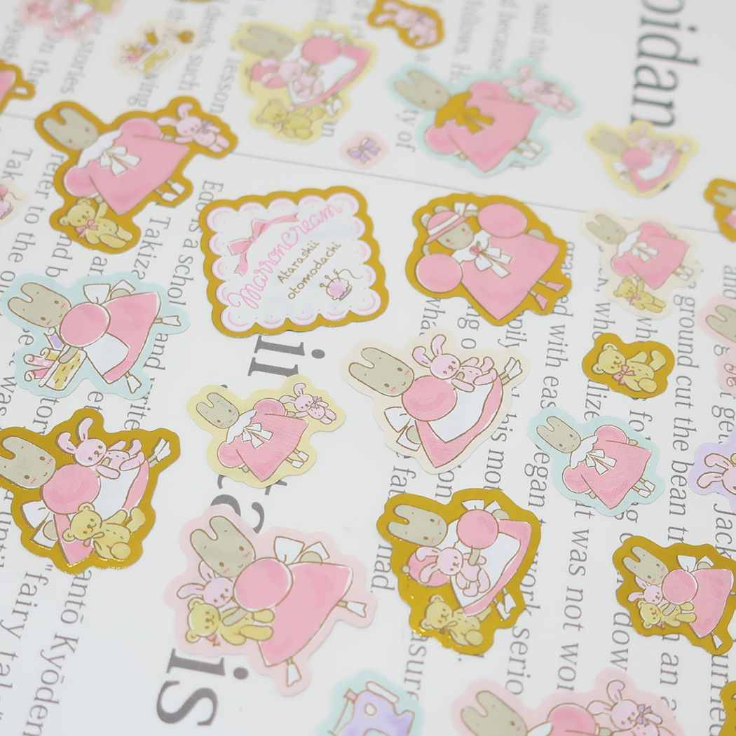 Maron Cream Sticker Sheet Sticker MA Sanrio Yamano Paper Industry Decoration Decoration Sticker Character Goods Mail-order Cinema Collection White Day