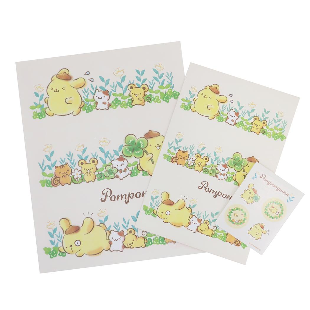 Pom Pom Purin Letter Set Letter Set Tekeku 2 Sanrio Yamano Paper Industry Letter Paper Envelope Sticker Character Goods Mail-order Cinema Collection