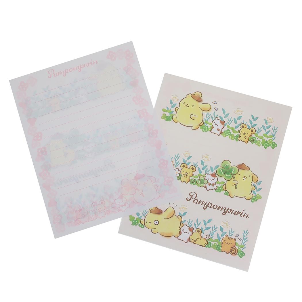 Pom Pom Purin Letter Set Letter Set Tekeku 2 Sanrio Yamano Paper Industry Letter Paper Envelope Sticker Character Goods Mail-order Cinema Collection