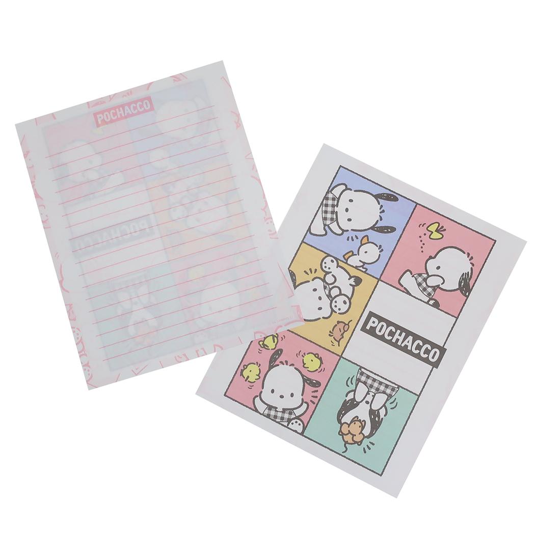 Pochacco Letter Set Letter Set Check Sanrio Yamano Paper Industry Letter Paper Envelope Sticker Character Goods Mail-Delivery Cinema Collection