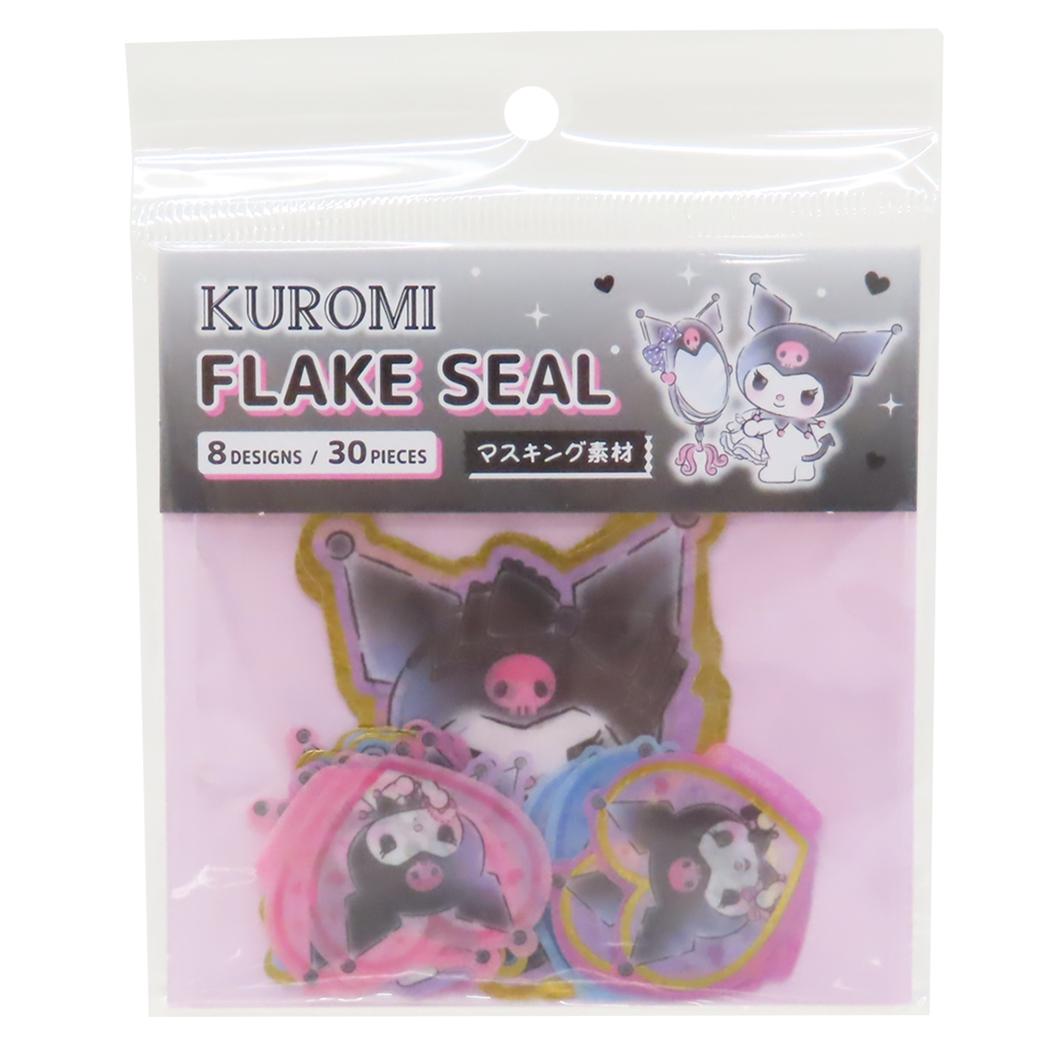 Sello troquelado Kuromi Flake Seal Mini sello KU Sanrio Yamano Industria del papel Decoración Artículos de personajes Pedidos por correo Colección de cine