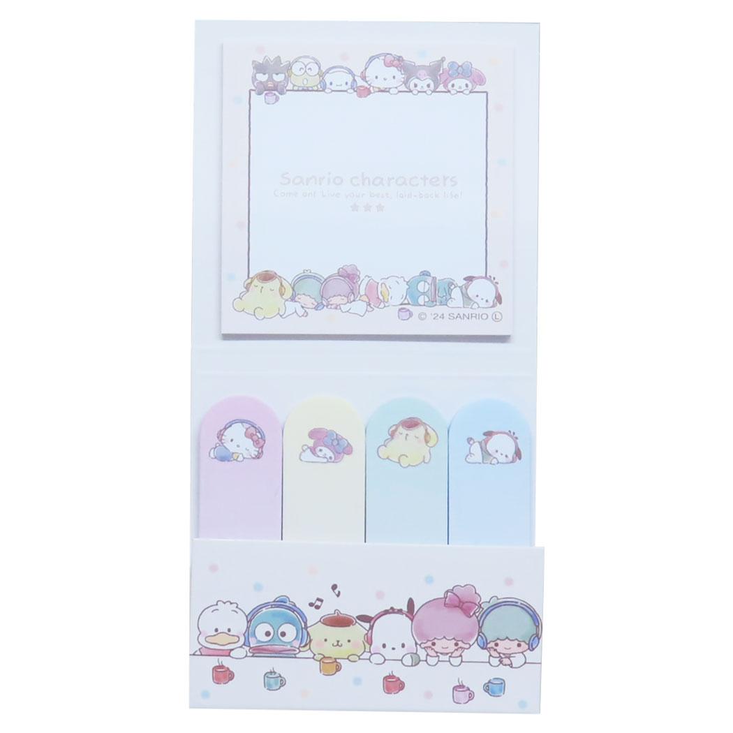 Sanrio Characters Sticky Note Set MX Chirax Sanrio Yamano Paper Industry New Semester Preparation Stationery Office Supplies Cute Character Goods Mail-Can be Cinema Collection